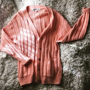 AVERROE Pink Oversized Sweater Cardigan